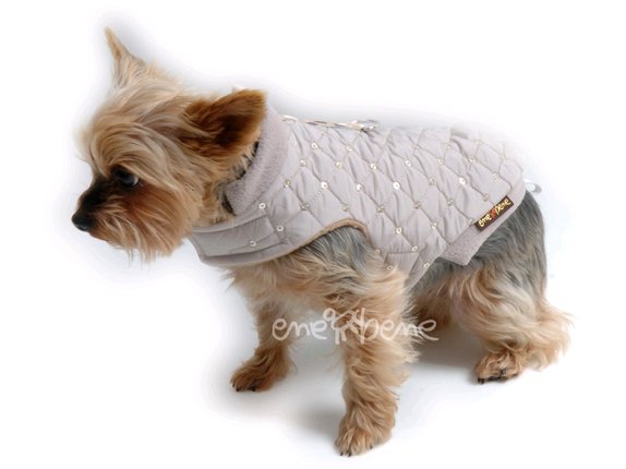 Obleček - vesta pro štěně Glori béžová