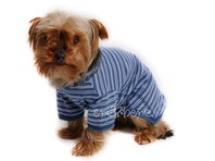 Obleček - tričko pro psa modré pruhy
