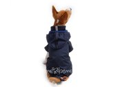 Obleček - pláštěnka pro psa Lea modrá s kapucí