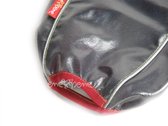 Pršiplašť pre psa Tara s rukávky čierna, červený lem